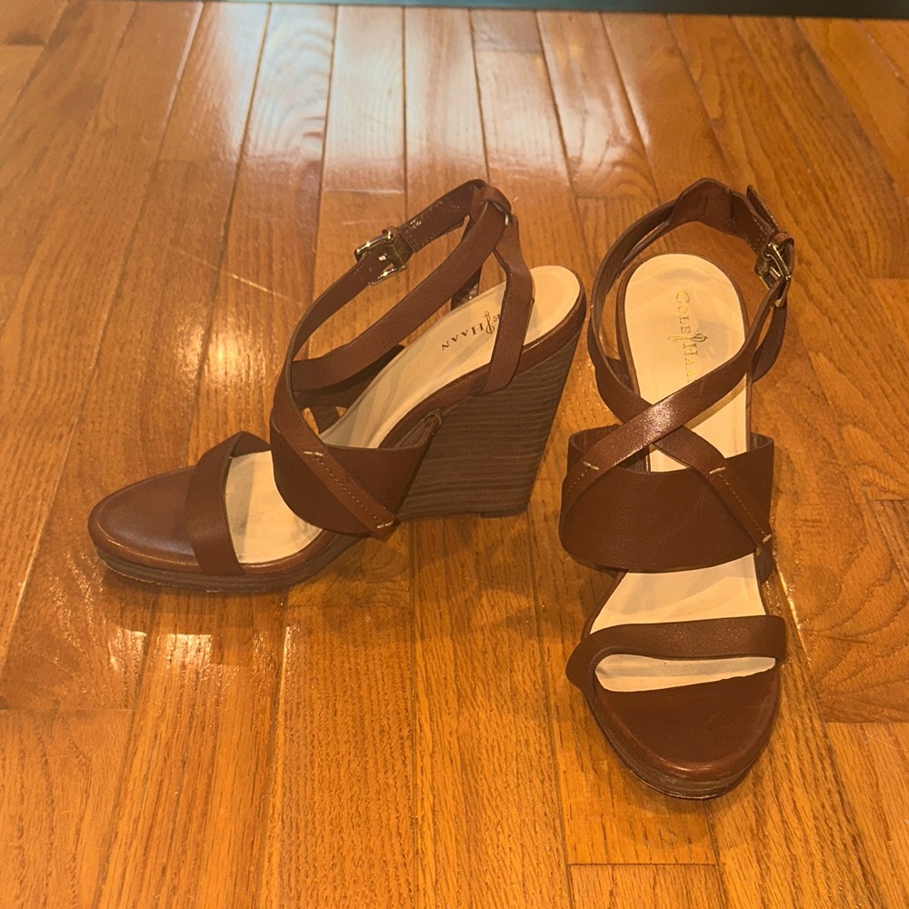 Nike Brown Wedge Sandals